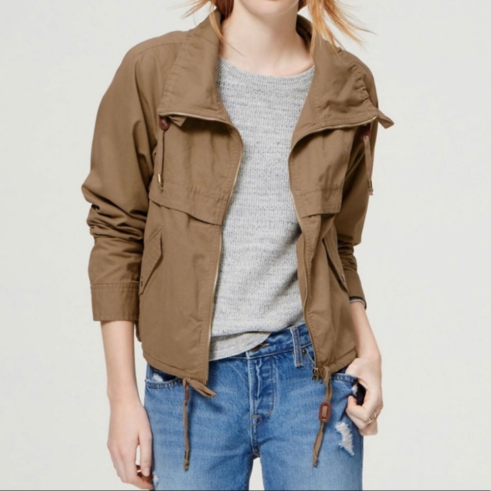 LOFT Khaki/Tan Utility Jacket XS